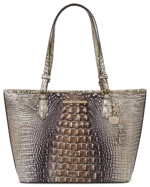 Brahmin Medium Asher Ombre Melbourne Embossed Leather Tote in Brown | Lyst