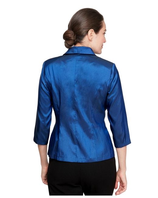 Alex Evenings Blue Collar And Decorative Top