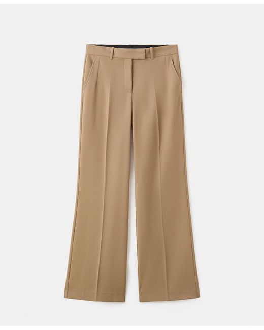 Mango Straight Low-rise Suit Pants in Natural | Lyst