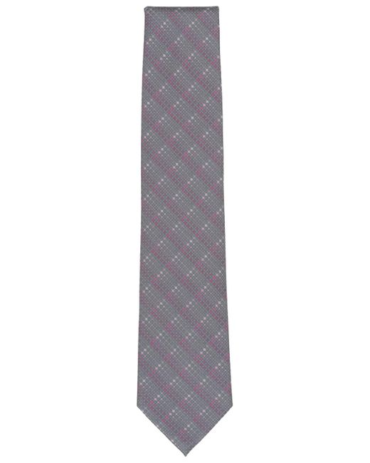 Perry Ellis Gray Sline Neat Pattern Classic Tie for men