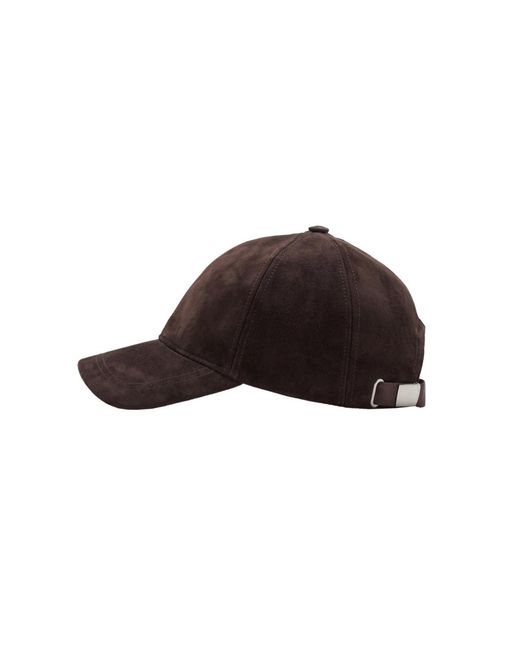 Mango Brown Suede Adjustable Baseball Cap for men