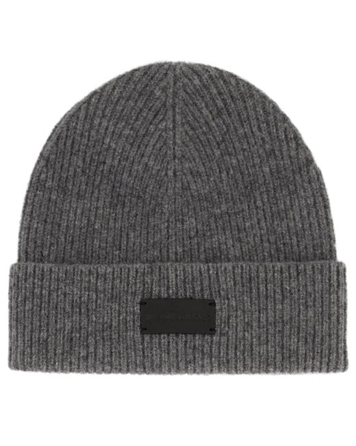 Michael Kors Gray Merino Cuff Hat for men