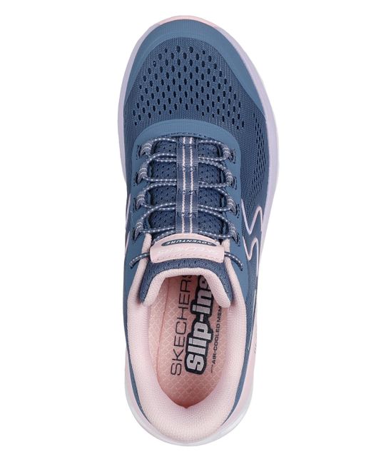 Skechers Blue Slip-ins: Glide-step Sole Athletic Walking Sneakers From Finish Line