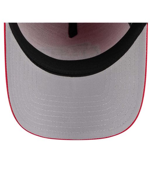 KTZ Red Kansas City Chiefs A-frame 9forty Adjustable Hat for men