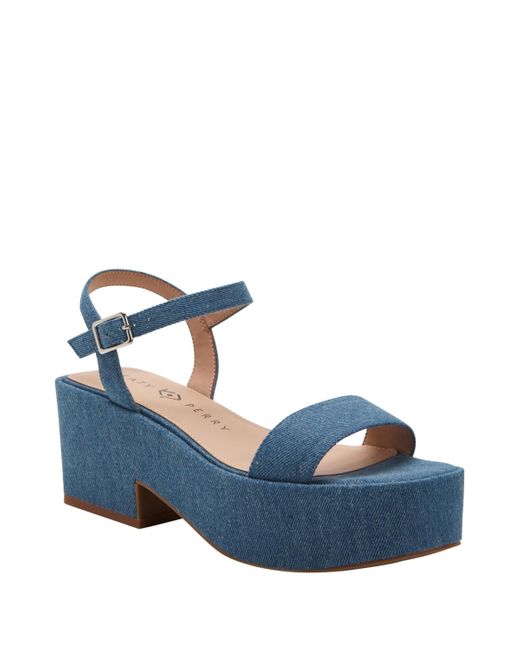Katy Perry Blue Busy Bee Strappy Platform Sandals
