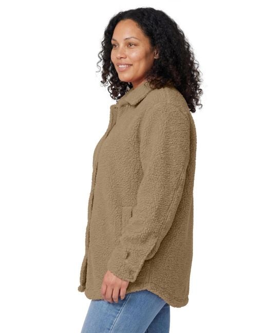 Woman Within Brown Within Berber Button-front Jacket