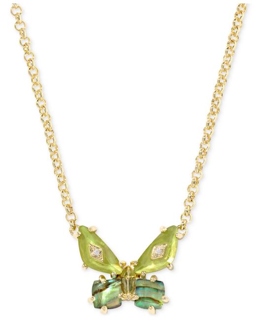 Kendra Scott Metallic Mixed Stone Butterfly Pendant Necklace