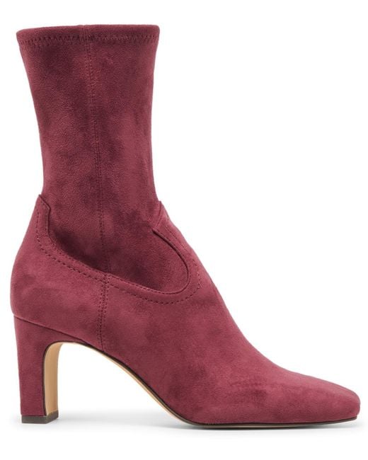 Dolce Vita Purple Roan Square-toe Pull-on Stretch Dress Booties