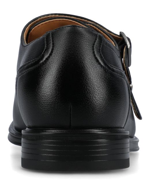 Vance Co. Black Dillon Comfort Double Monk Strap Dress Shoe for men