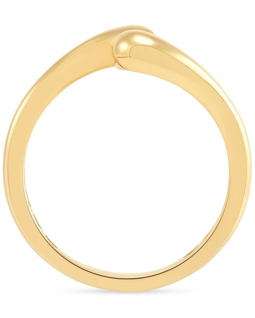 Macy's Metallic Polished Flared End Skinny Bypass Fashion Ring