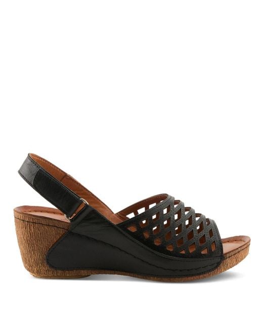 Spring Step Brown Denair Wedge Slingback