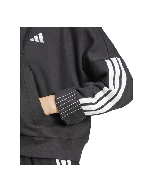 Adidas Black The Essentials Relaxed Hooded Track Jacket