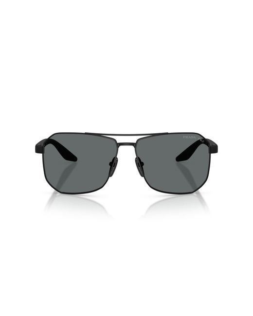Prada Linea Rossa Black Polarized Sunglasses for men