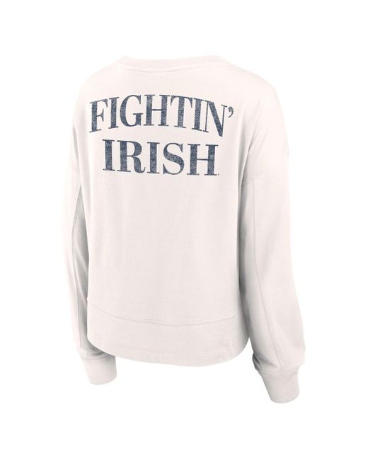 Fanatics Multicolor Branded White Notre Dame Fighting Irish Kickoff Full Back Long Sleeve T-shirt