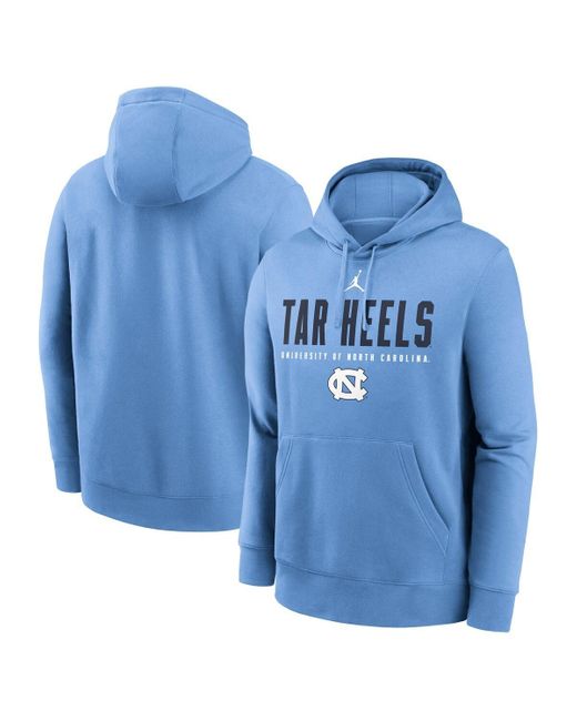 Nike Carolina Blue North Carolina Tar Heels Primetime Dynamic Mascot Club Fleece Pullover Hoodie for men