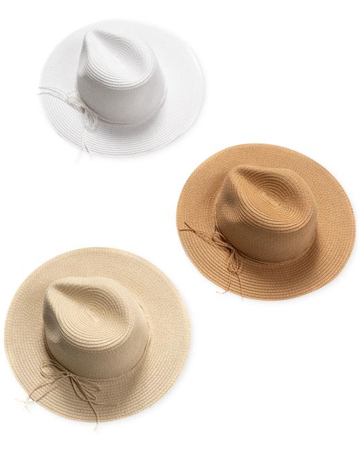 Style & Co. White Basic Straw Panama Hat