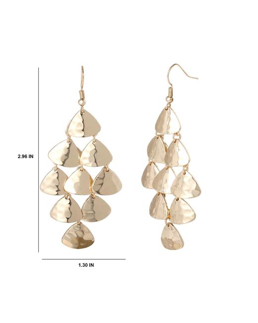 BCBGeneration Metallic Layered Triangle Drop Earrings