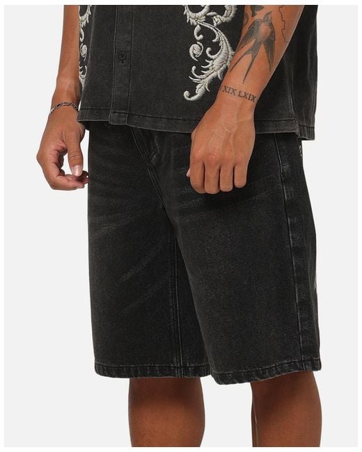 Saint Morta Black Amplus Baroque Jorts for men