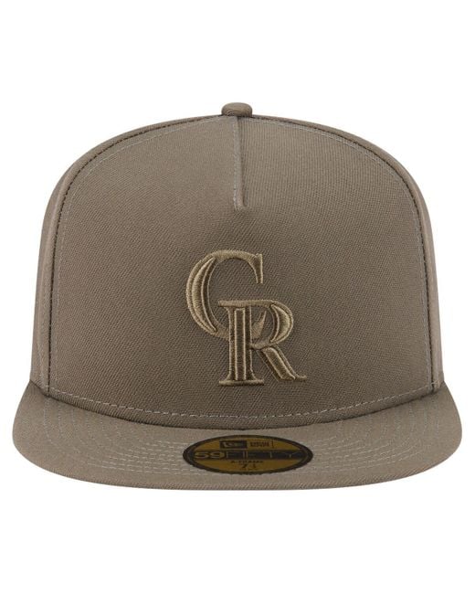 KTZ Gray Colorado Rockies Color Pack A-frame 59fifty Fitted Hat