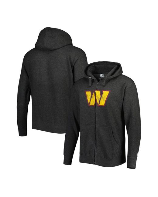 G Iii Sports By Carl Banks Heather Charcoal Washington Commanders Perfect Season Full Zip Hoodie 