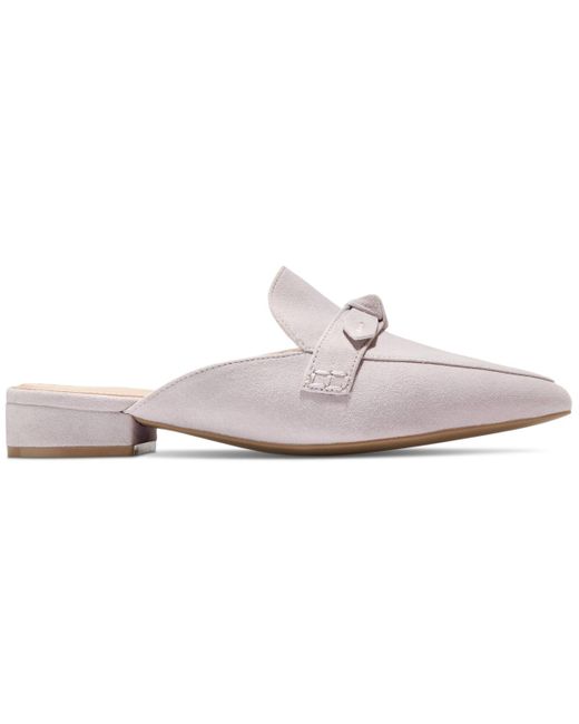 Cole Haan White Piper Bow Pointed-toe Flat Mules