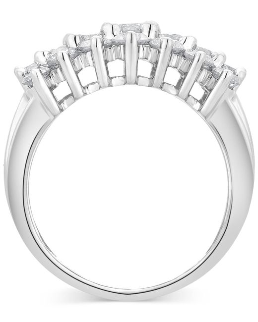 Macy's White Diamond Four Row Statement Ring (3 Ct. T.w.