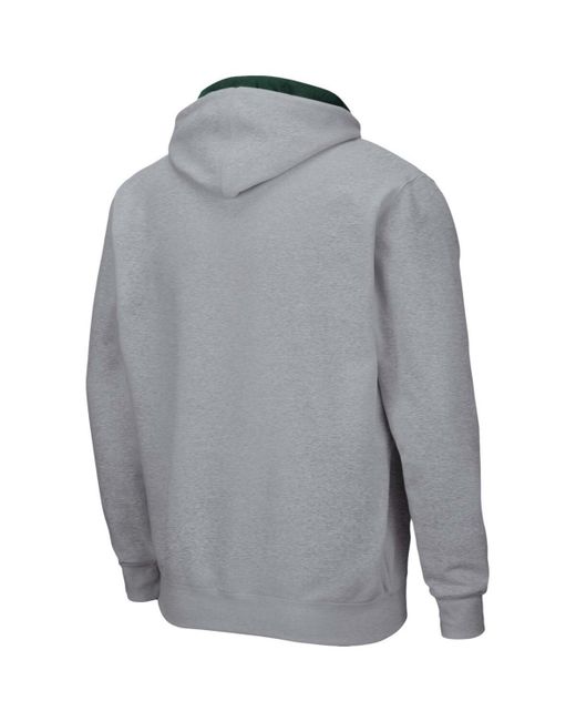 Colosseum Athletics Gray Miami Hurricanes Arch Logo 3.0 Full-zip Hoodie for men