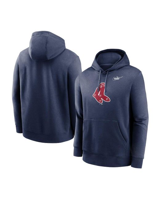 Nike Fleece Navy Boston Red Sox Cooperstown Collection Logo Club ...