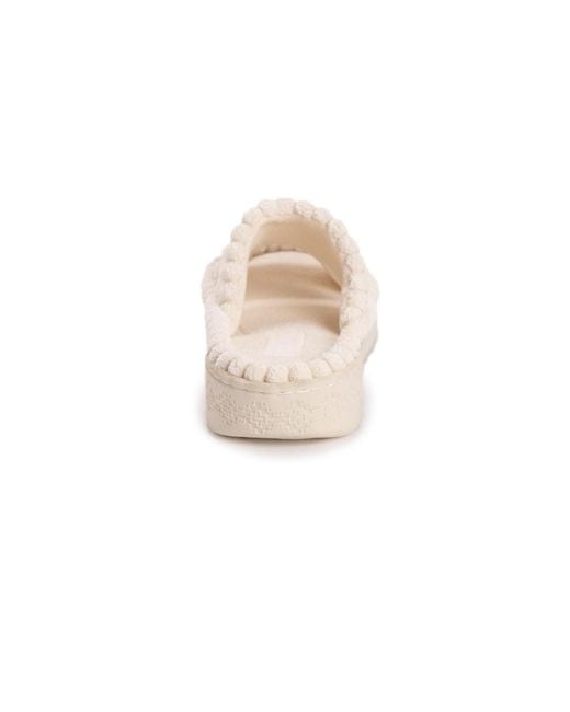 Muk Luks Natural Double Strap Slide Slipper