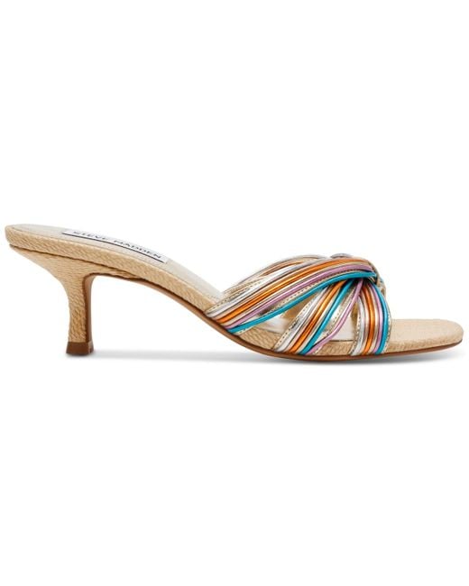 Steve Madden Metallic Cary Strappy Kitten-heel Mule Sandals