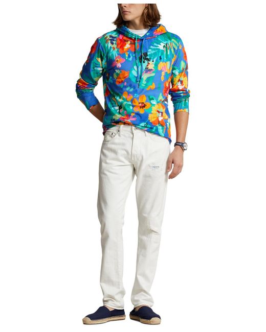Polo Ralph Lauren Blue Big & Tall Hooded Floral T-shirt for men
