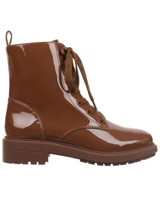 On 34th Brown Terissa Lace-up Booties