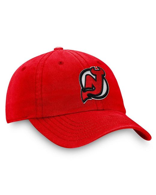 Fanatics Red New Jersey Devils Core Primary Logo Adjustable Hat for men
