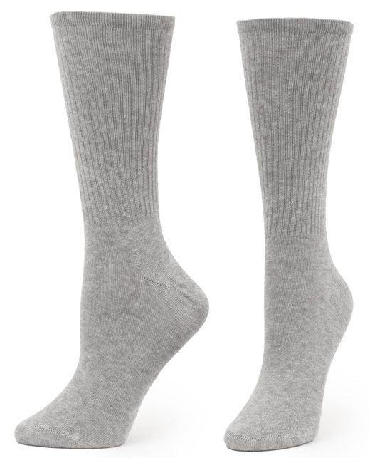 Hue Gray 3 Pack Crew Socks