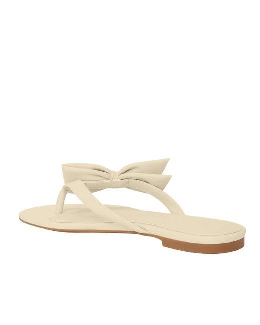 Katy Perry Natural Halie Bow Thong Slip-on Flat Sandals