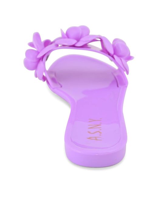 Andrew By Andrew Stevens Purple Helen Jelly Sandals