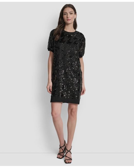 slim fit dress slacks Custom Bling Sequin Jersey Dress main image 1