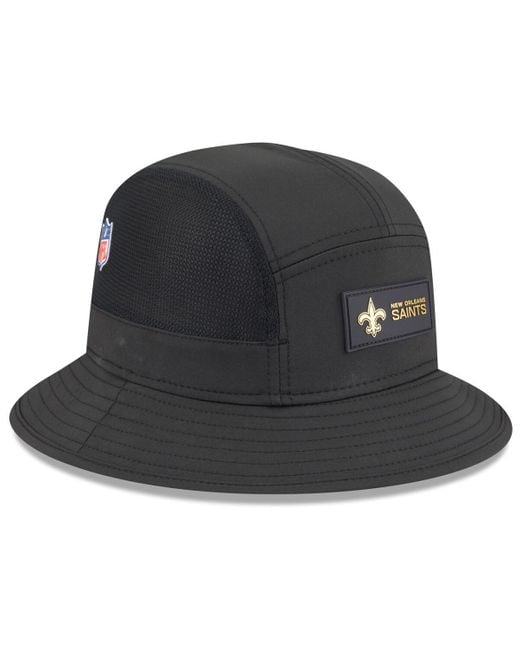 KTZ Black Philadelphia Eagles 2025 Sideline Bucket Hat for men