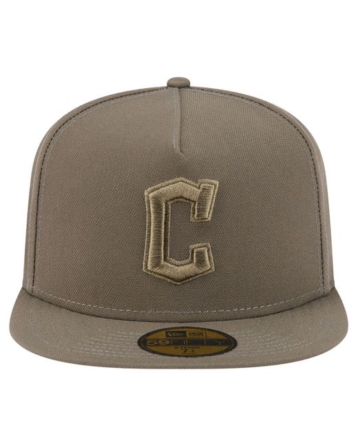 KTZ Green Cleveland Guardians Color Pack A-frame 59fifty Fitted Hat for men