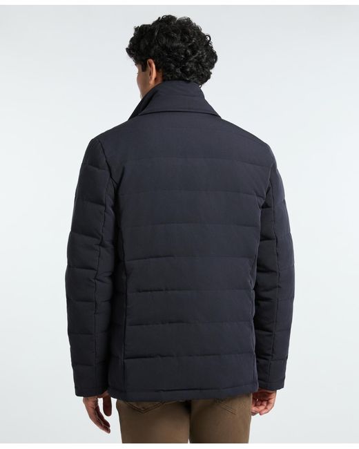 Ted Baker Blue Solid Quilted Puffer Blazer Jacket for men
