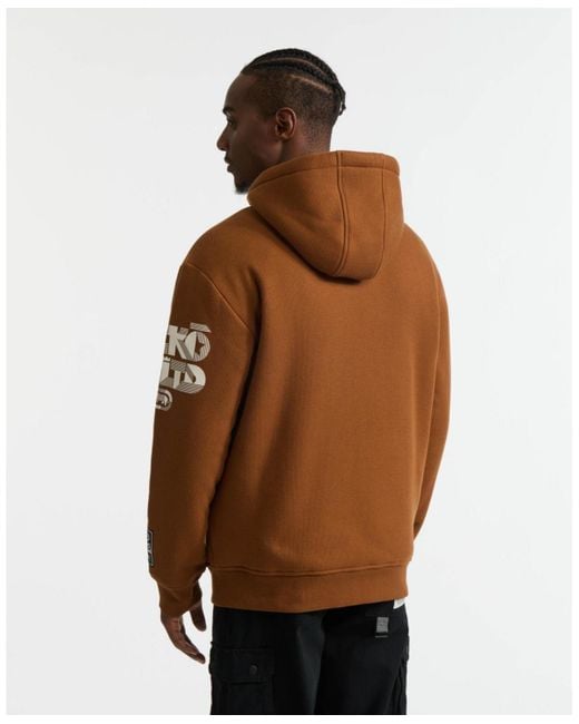 Ecko' Unltd Brown Birth Year Sherpa Hoodie for men