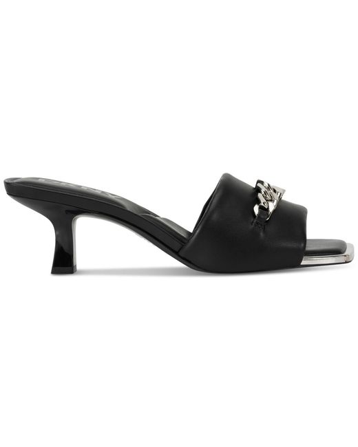 DKNY Black Jileen Chain Sandals