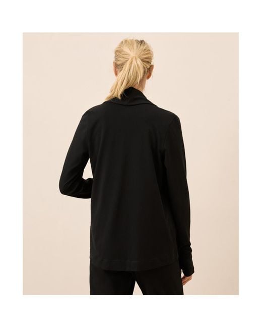 Pact Black Luxe Stretch Jersey Swing Cardigan