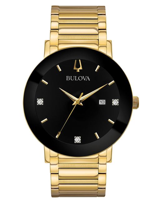 Bulova Futuro Diamond Dress Diamondaccent Goldtone Stainless Steel
