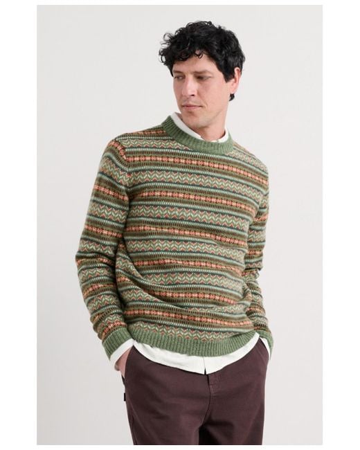 Seasalt Cornwall Green Carracks Sweater for men