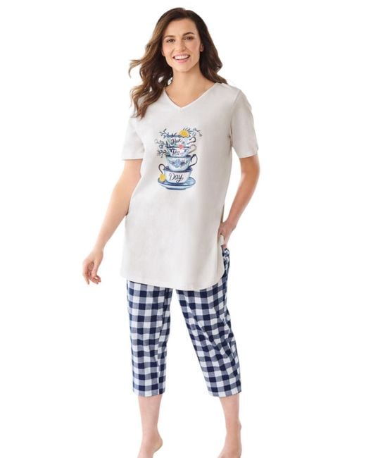 Only Neccessities Blue Only Necessities Capri Pajamas