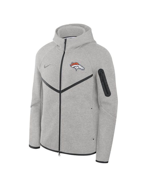 Nike Gray Washington Commanders Tech Fleece Full-zip Windrunner Hoodie for men