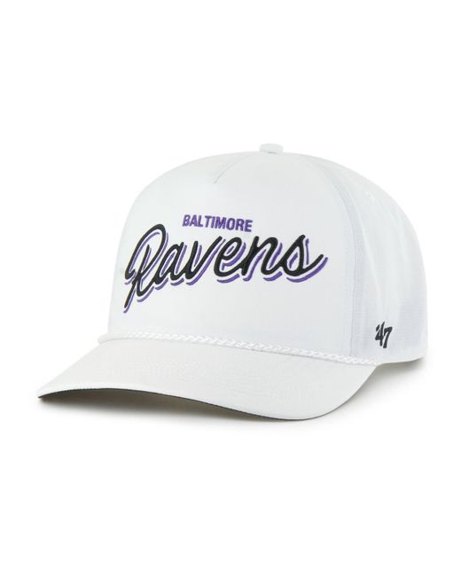 '47 White Baltimore Ravens Brrr Fairway Hitch Adjustable Hat