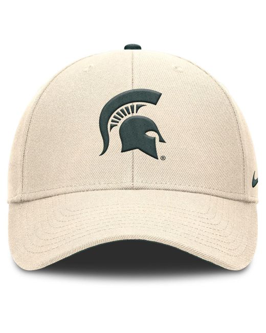 Nike Natural Michigan State Spartans Rise Primetime Performance Trucker Adjustable Hat for men