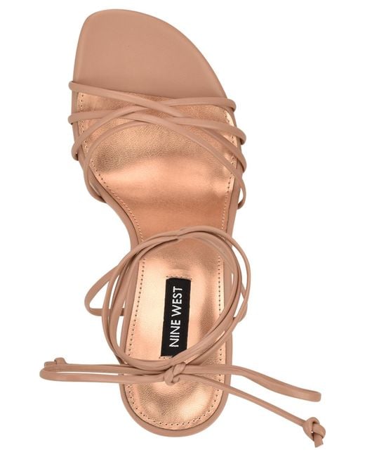 Nine West Brown Opela Strappy High Stiletto Sandals